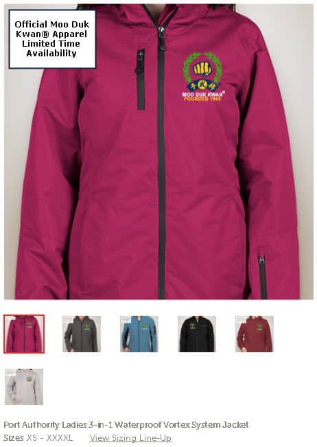 Official Licensed Moo Duk Kwan apparel available in Core 365, Port Authority, Columbia, Devon & Jones,