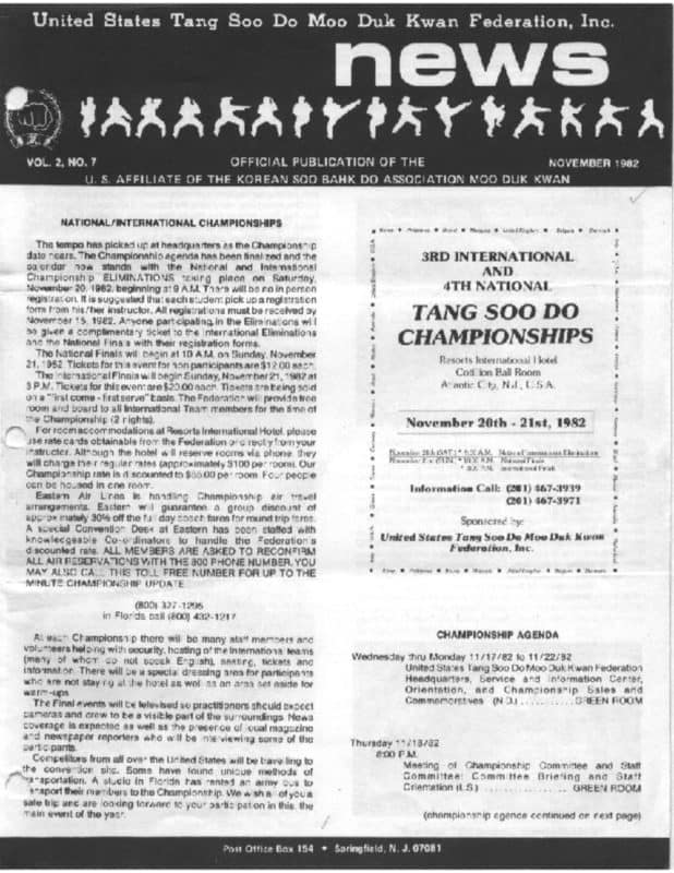 thumbnail of 1982 11 Usa Moo Duk Kwan Federation Newsletter