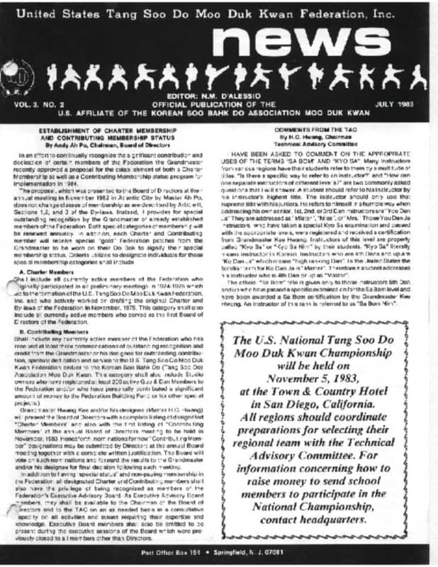 thumbnail of 1983 07 Usa Moo Duk Kwan Federation Newsletter