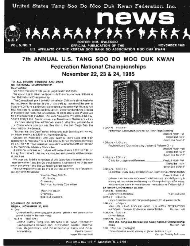 thumbnail of 1985 11 Usa Moo Duk Kwan Federation Newsletter
